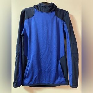 Men’s under armour coldgear blue fitted hoodie
